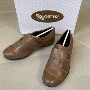 Aetrex Corinne Comfort Brown Leather Shoes